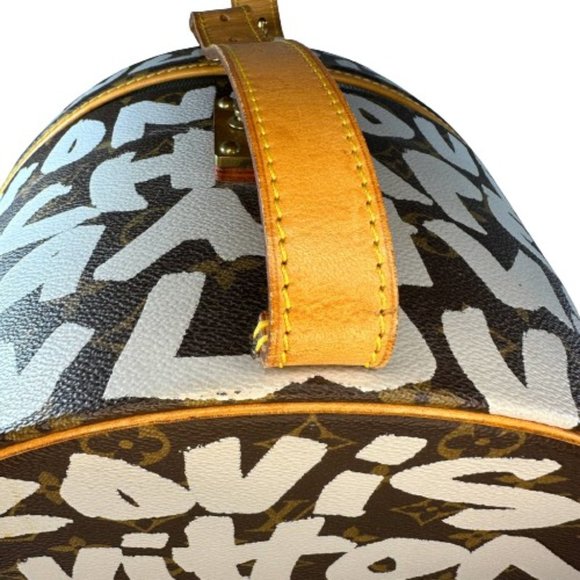 Louis Vuitton Graffiti Hat Box Trunk Boite Chapeau 30 bag vintage LV Sprouse - Picture 12 of 16